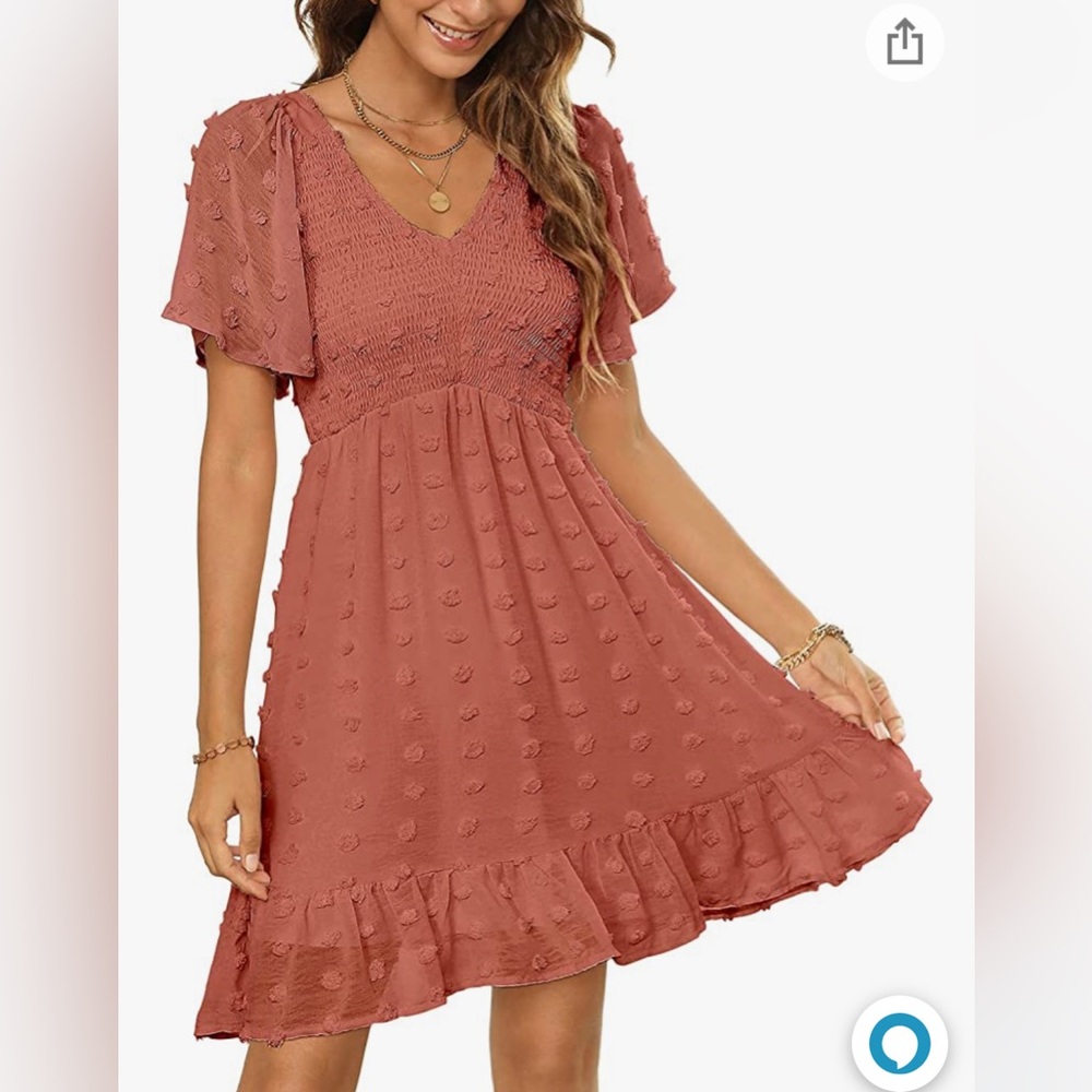 Smocked baby doll dress